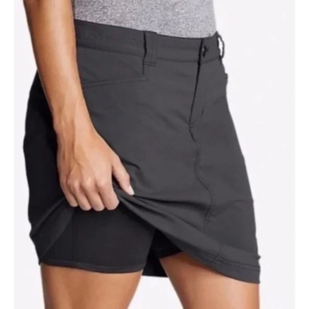 Eddie Bauer Adventurer Hiking Golf Outdoor Travel Adventure Skort in Gray SZ 4